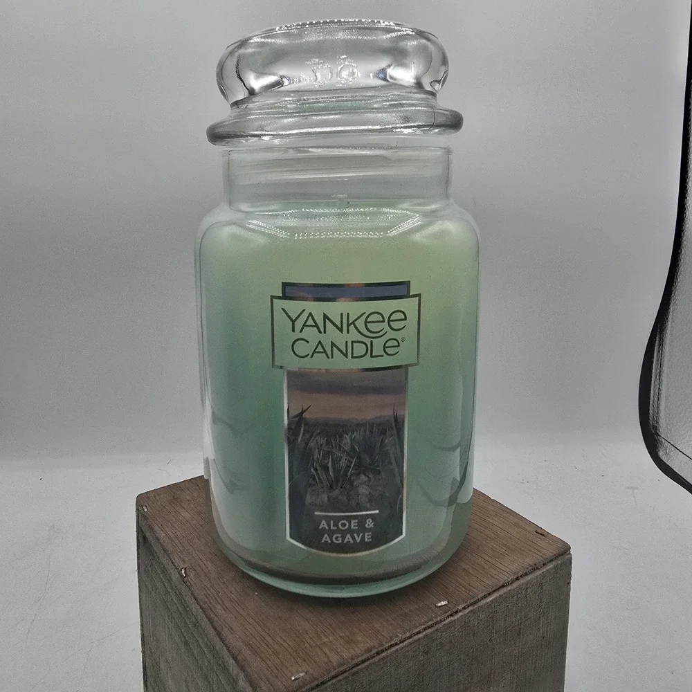 NEW YANKEE CANDLE ALOE & AGAVE LARGE JAR SCENTED SINGLE WICK CANDLE 22 OZ
